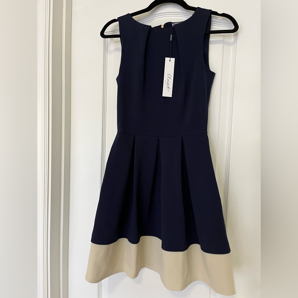 ModCloth/Closet London Luck Be A Lady Dress in Navy Contrast - Size UK4/US0